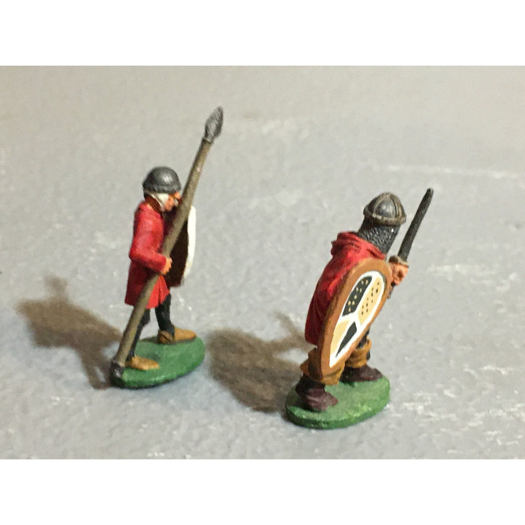 A10155 RAL PARTHA METAL OOP PAINTED MEN AT ARMS W SPEAR / SWORD & SHIELD