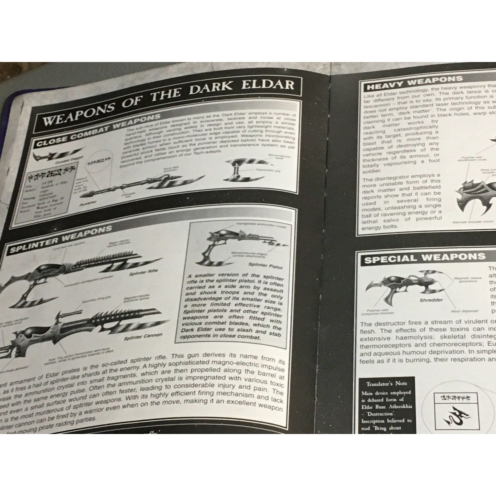 BOOK GAMES WORKSHOP WARHAMMER 40K CODEX DARK ELDAR 3RD ED SB USED