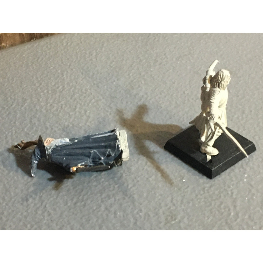 A34015 LOTR LORD OF THE RINGS GAMES WORKSHOP METAL GANDALF & ARAGORN FELLOWSHIP