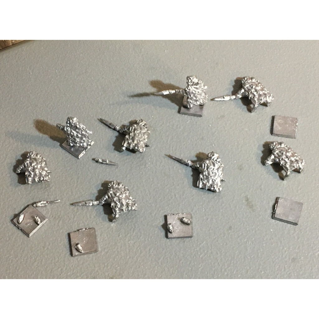 A24879 UNKNOWN METAL MINIATURES TABLETOP WARGAMES 8 PK HUMAN SPEARMEN