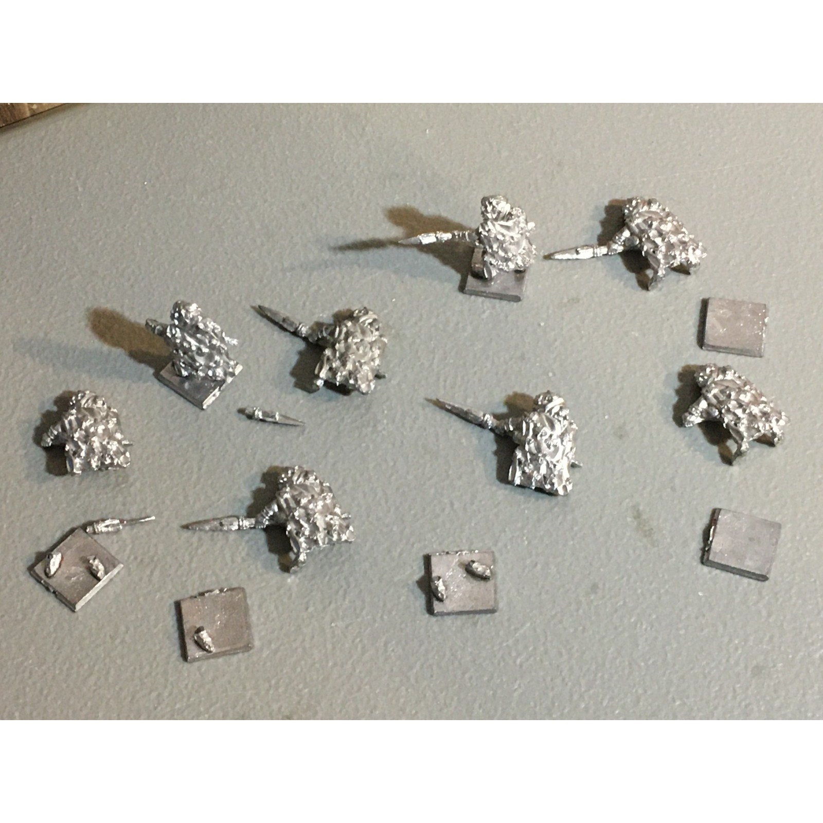 A24879 UNKNOWN METAL MINIATURES TABLETOP WARGAMES 8 PK HUMAN SPEARMEN