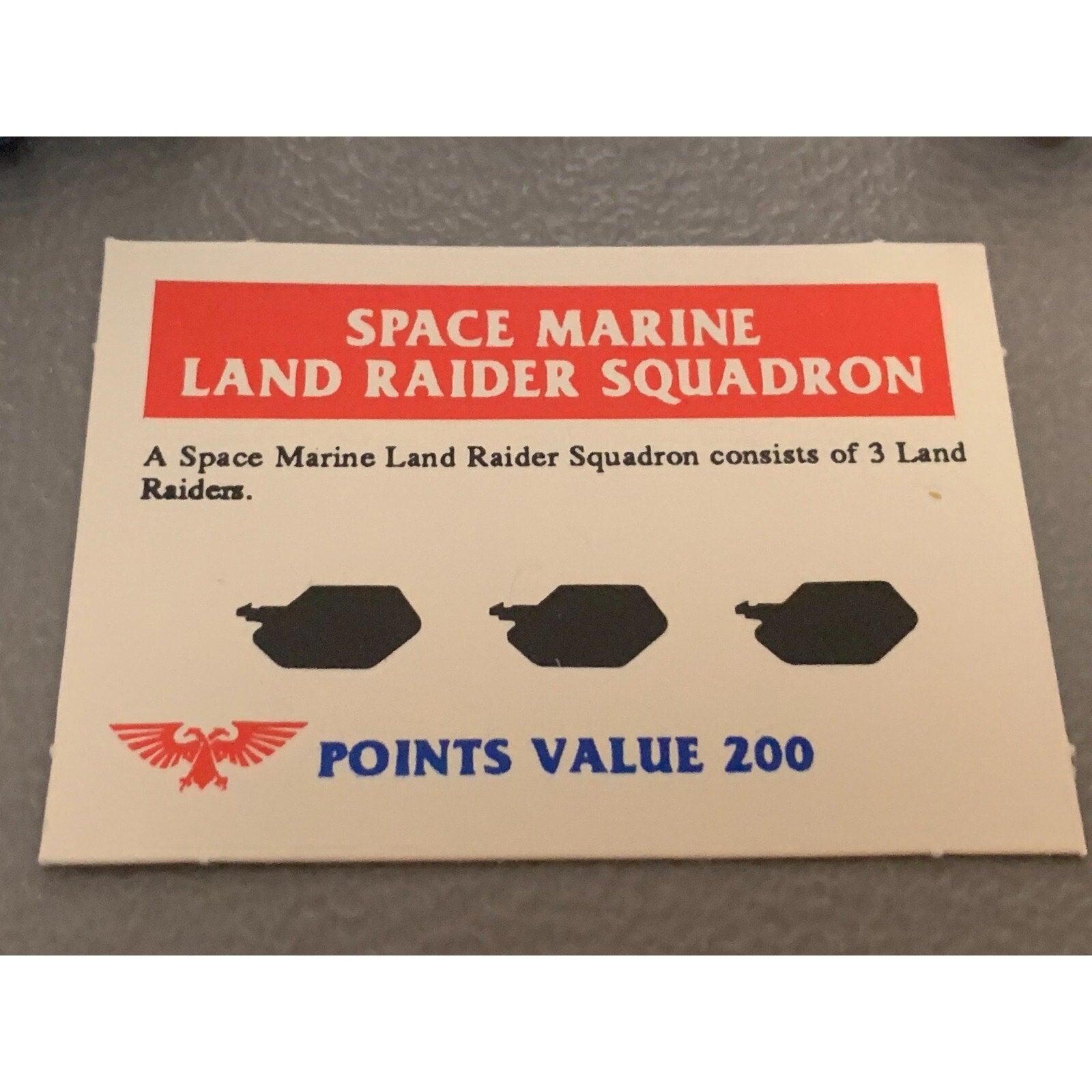 A12451 EPIC WARHAMMER 40K SPACE MARINES LAND RAIDER SQUAD GAMES WORKSHOP GW