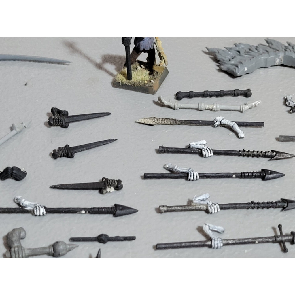 A18901 WARHAMMER FANTASY BITS LOT EMPIRE UNDEAD ARMS SPEARS SWORDS