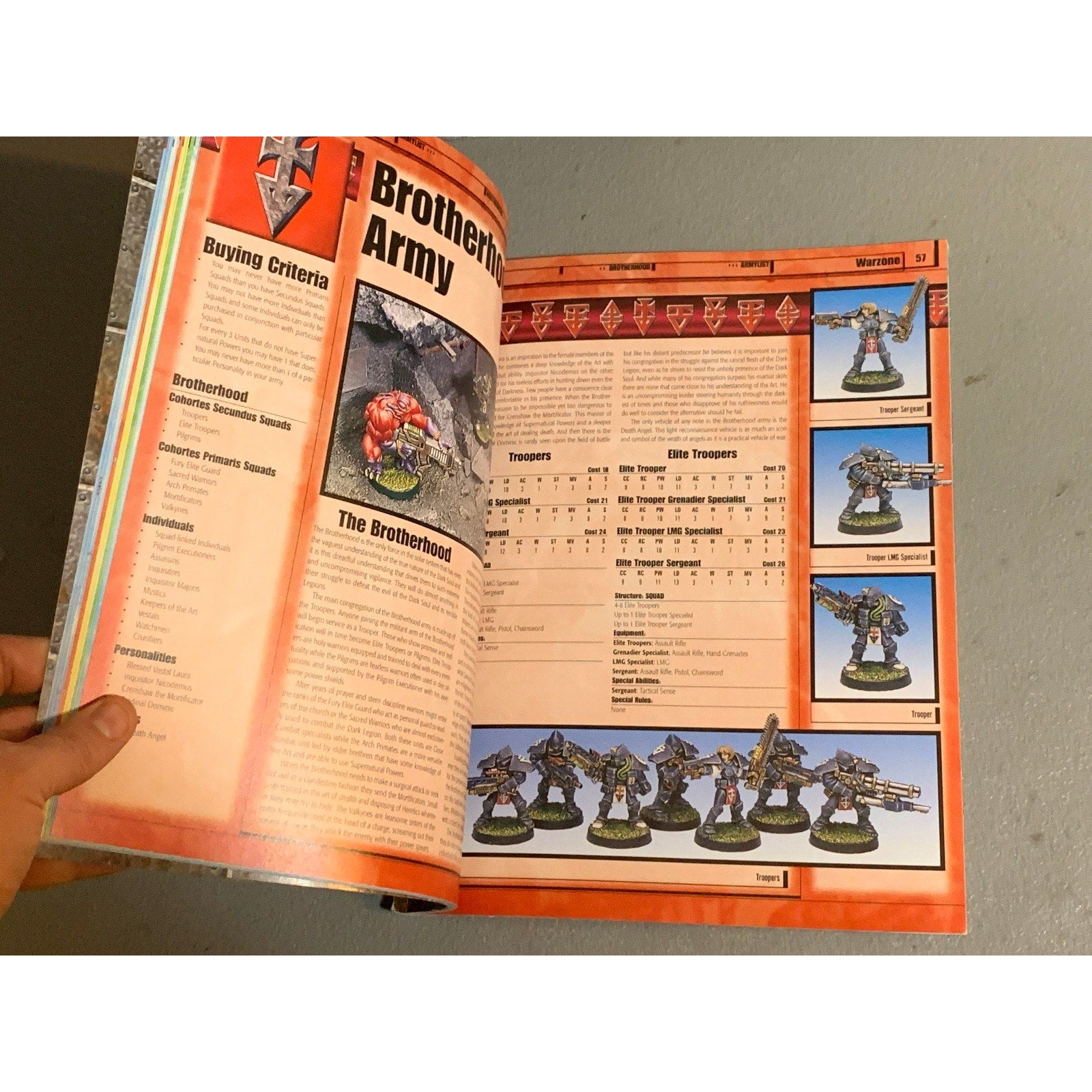 A31647 WARZONE MUTANT CHRON HHG HEARTBREAKER ARMY BOOK PLAYED THE FORCES OF WAR
