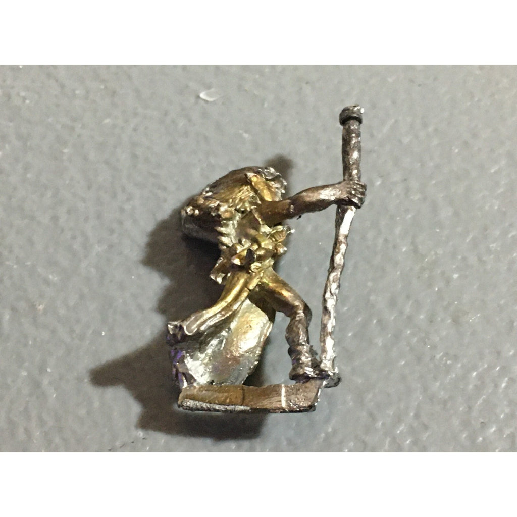 A22128 WARHAMMER FANTASY DARK ELVES METAL SORCERER OOP MISS STAFF TOP & HAND GW