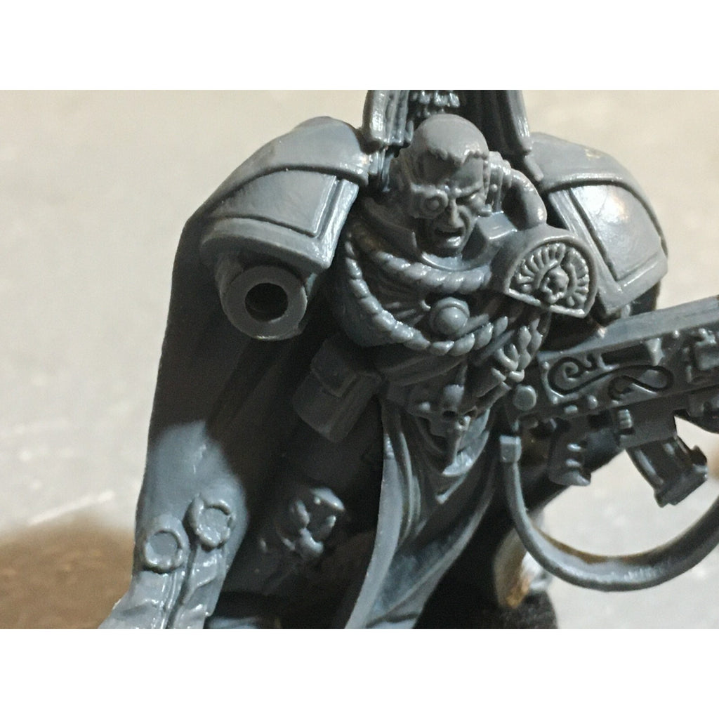 A20145 WARHAMMER 40K SPACE MARINES BLOOD ANGELS METAL BAAL SPONSON + CAPT NO HND