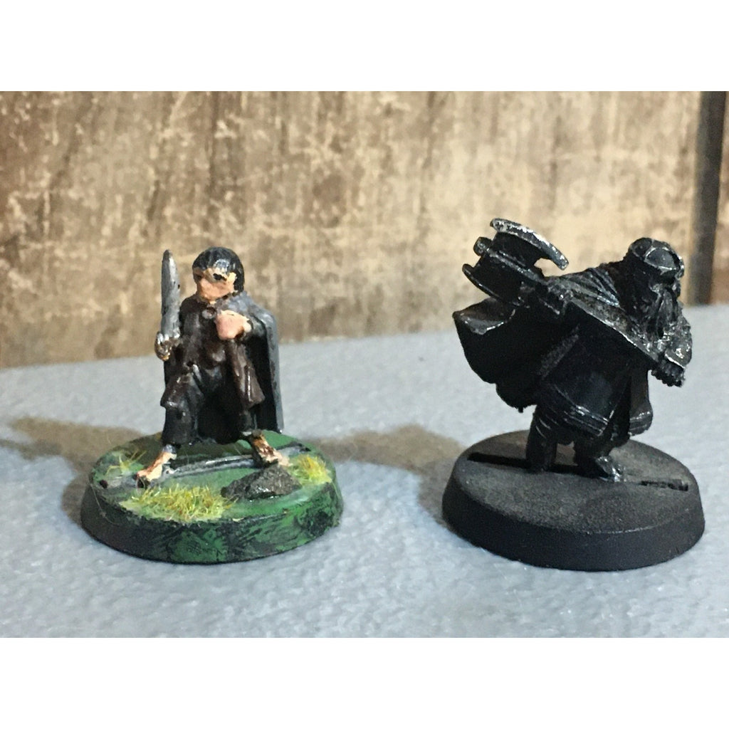 A30133 LOTR LORD OF THE RINGS GAMES WORKSHOP METAL HOBBIT FRODO & DWARF GIMLI GW