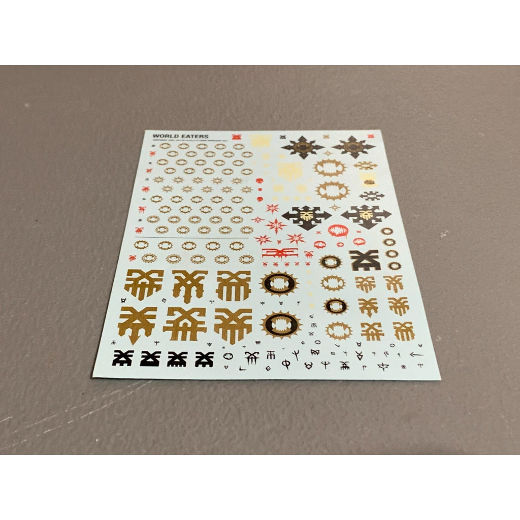 BAGE WARHAMMER 40K TRANSFERS TRANSFER WORLD EATERS SHEET
