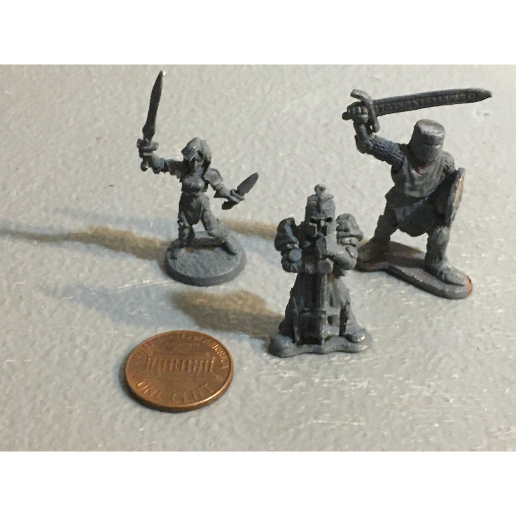 A32611 RAL PARTHA MINIATURES METAL 3 PK PALADIN KNIGHT FIGHTER D&D
