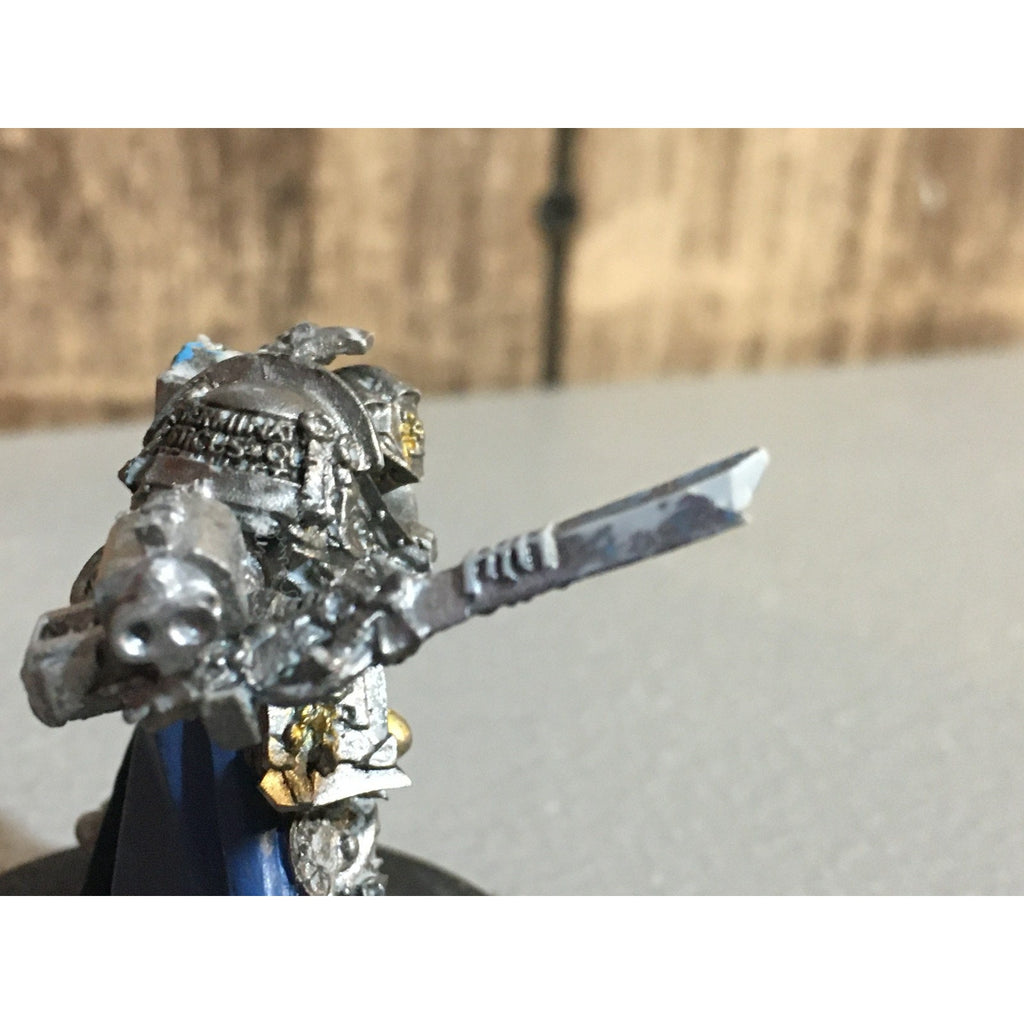 A29899 WARHAMMER 40K GREY KNIGHTS FINECAST KALDOR DRAIGO NO BANNER CUSTOM SWORD