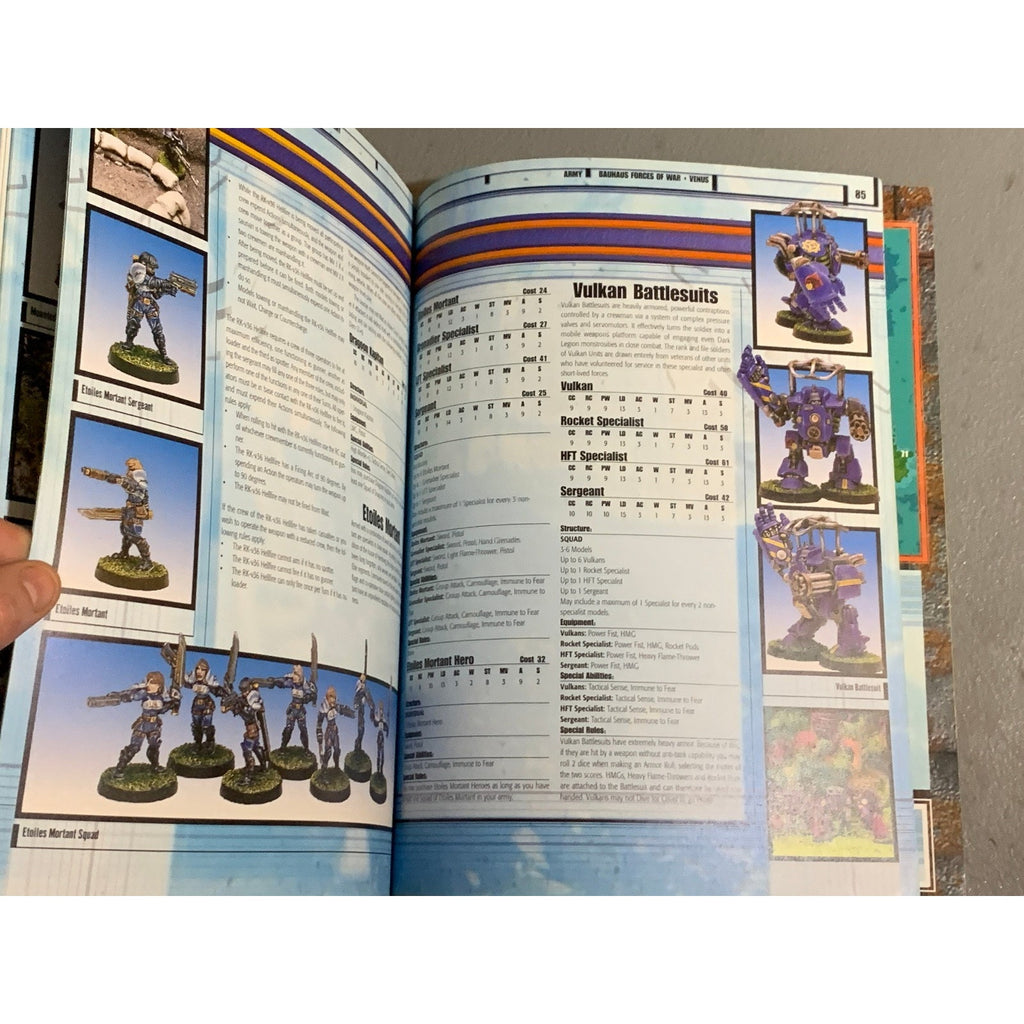 A31652 WARZONE MUTANT CHRON HHG ARMY BOOK PLAYED VENUS BAUHAUS FORCES OF WAR
