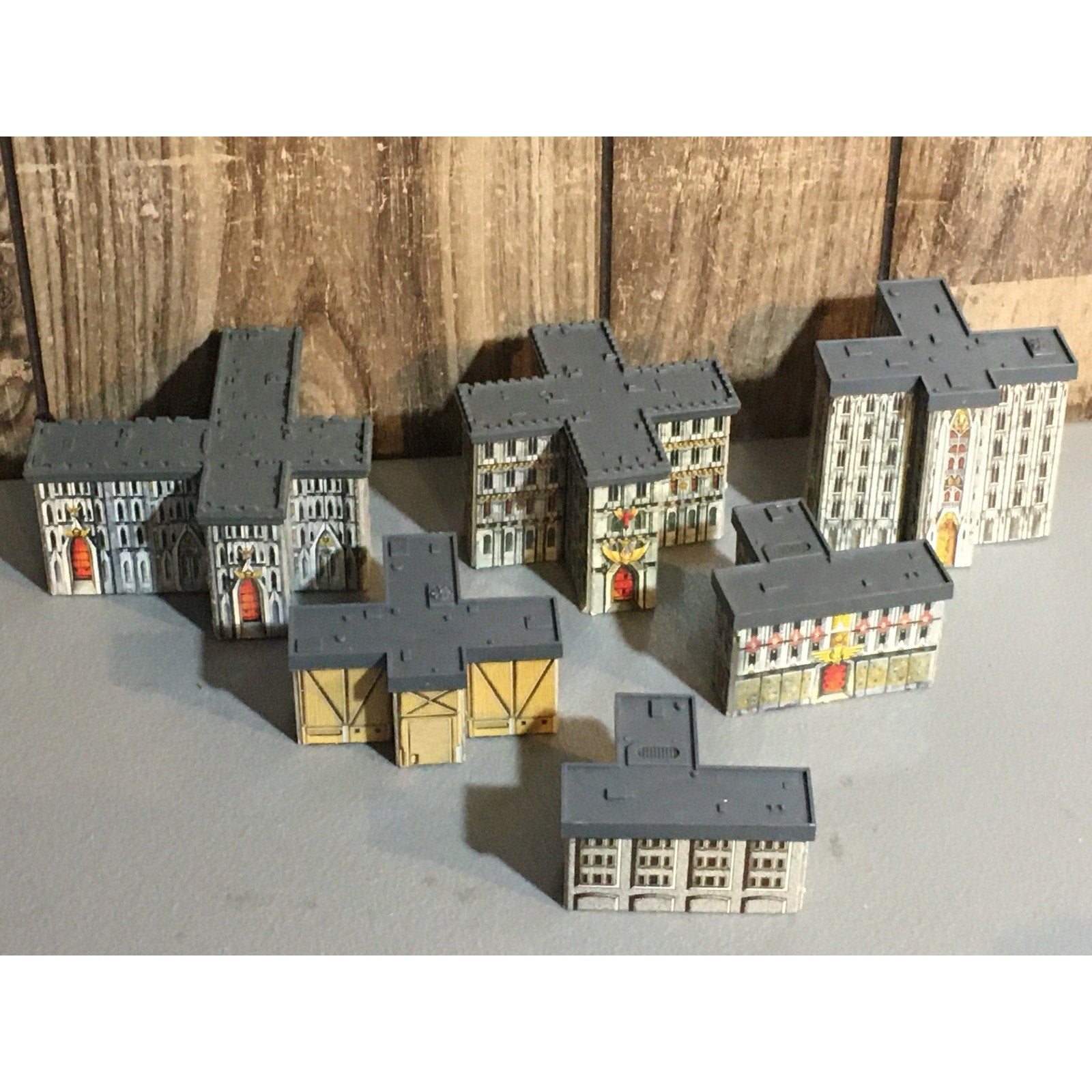 A31674 WARHAMMER EPIC 40K TERRAIN BUILDINGS PLASTIC & CARDSTOCK 6 PK