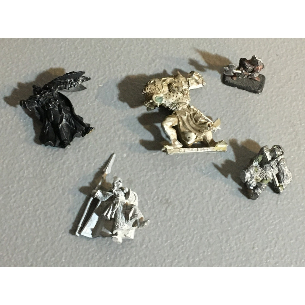 A32530 UNKNOWN METAL MINIATURES INCOMPLETE LOT WARRIOR ELF OGRE ORC DWARF