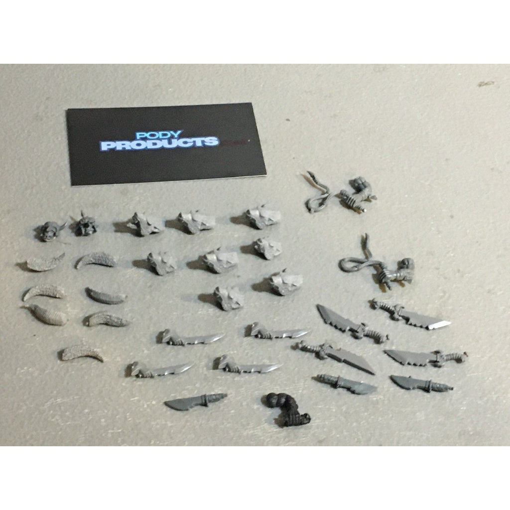 A33599 WARHAMMER FANTASY OLD WORLD ORCS GOBLINS BITS LOT WOLF NIGHT BULLY GW