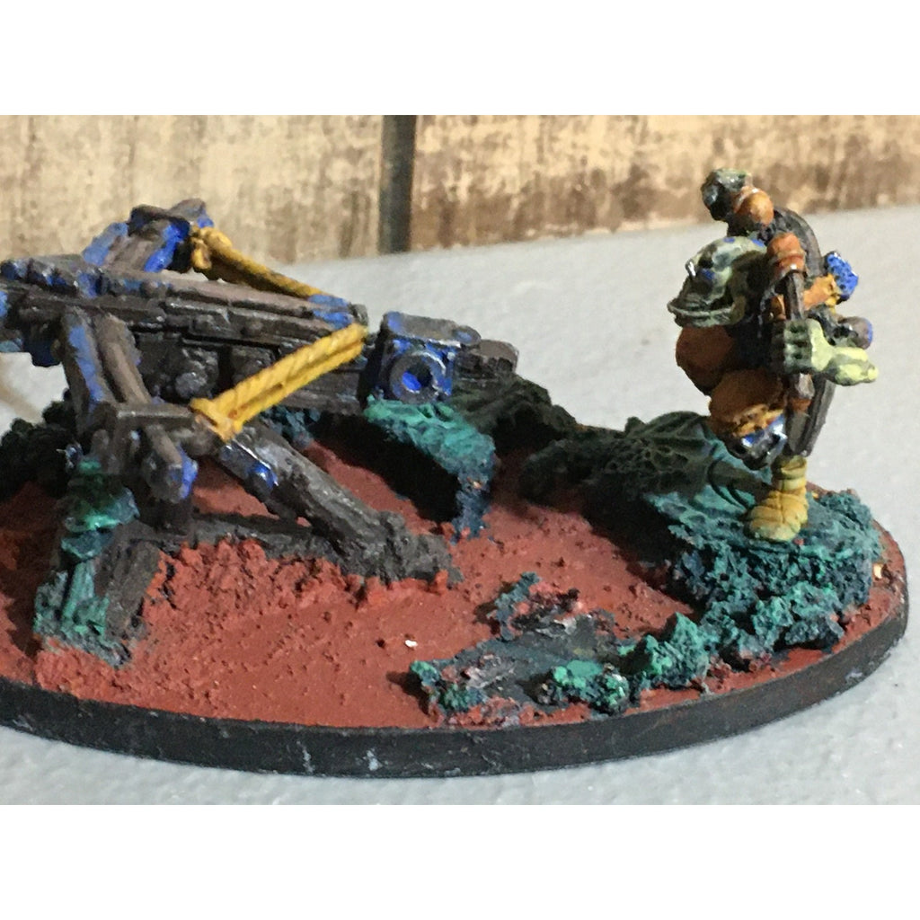 A32475 WARHAMMER FANTASY METAL ORCS GOBLINS SPEAR CHUKKA PAINT BASE