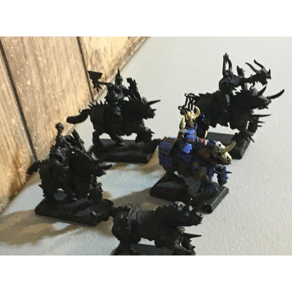 A33420 WARHAMMER FANTASY OLD WORLD CHAOS MORTALS KNIGHTS 5 PK INCOMPLETE GW