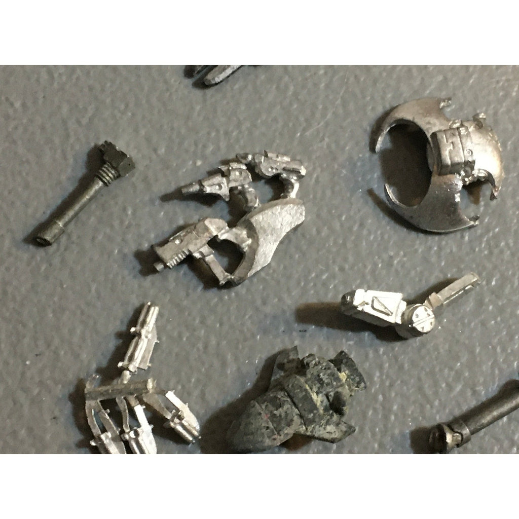 A32546 UNKNOWN MINIATURES ALL METAL BITS & INCOMPLETE LOT SCI-FI FUTURISTIC