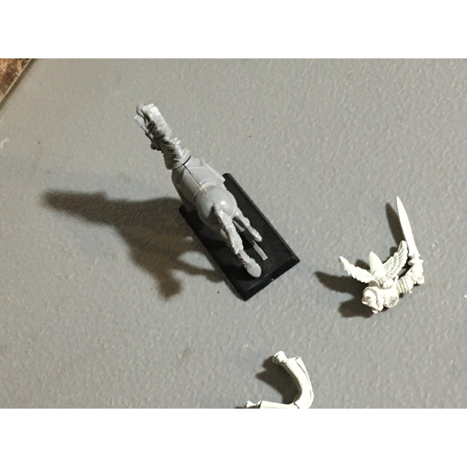 A23911 WARHAMMER FANTASY HIGH ELVES METAL SILVER HELM COMMAND CHAMPION NO SHIELD