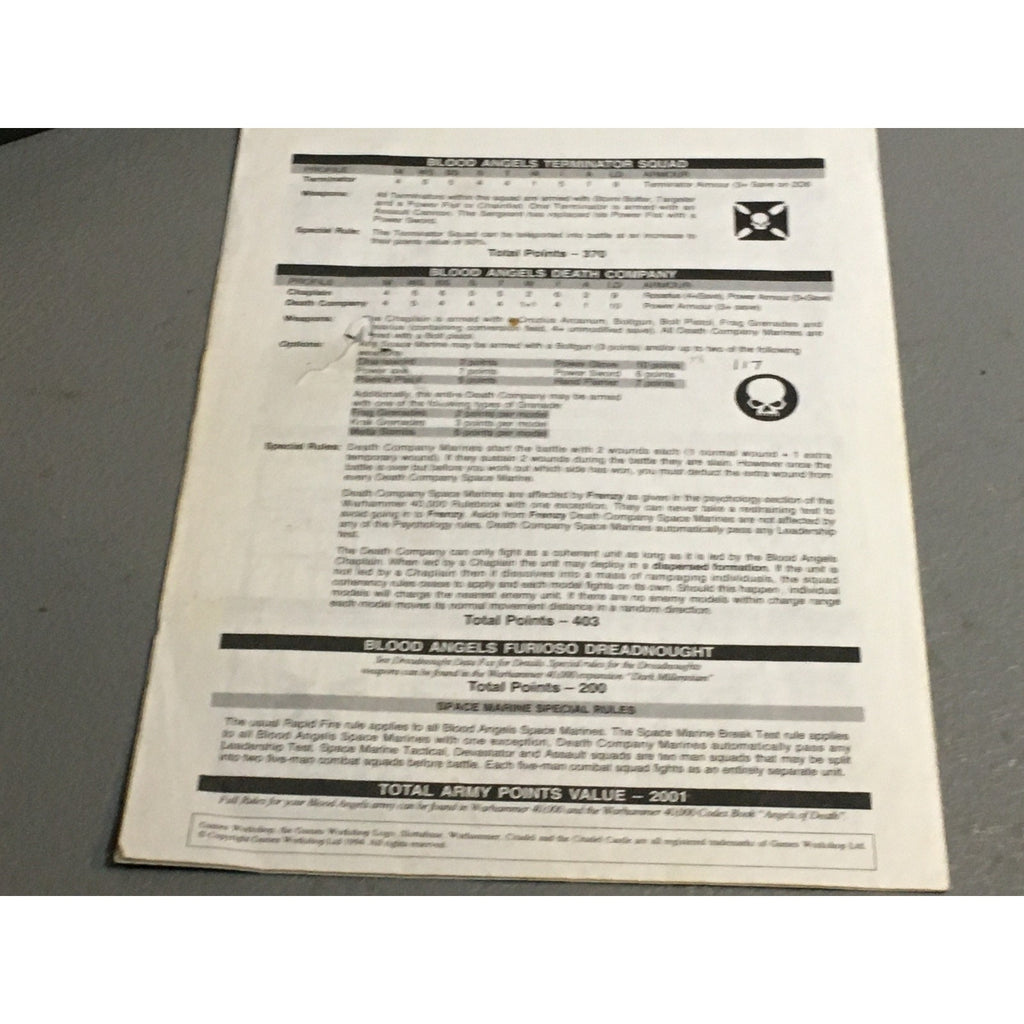 BOOK WARHAMMER 40K RANDOM REFERENCE WHITE DWARF EPIC? GW