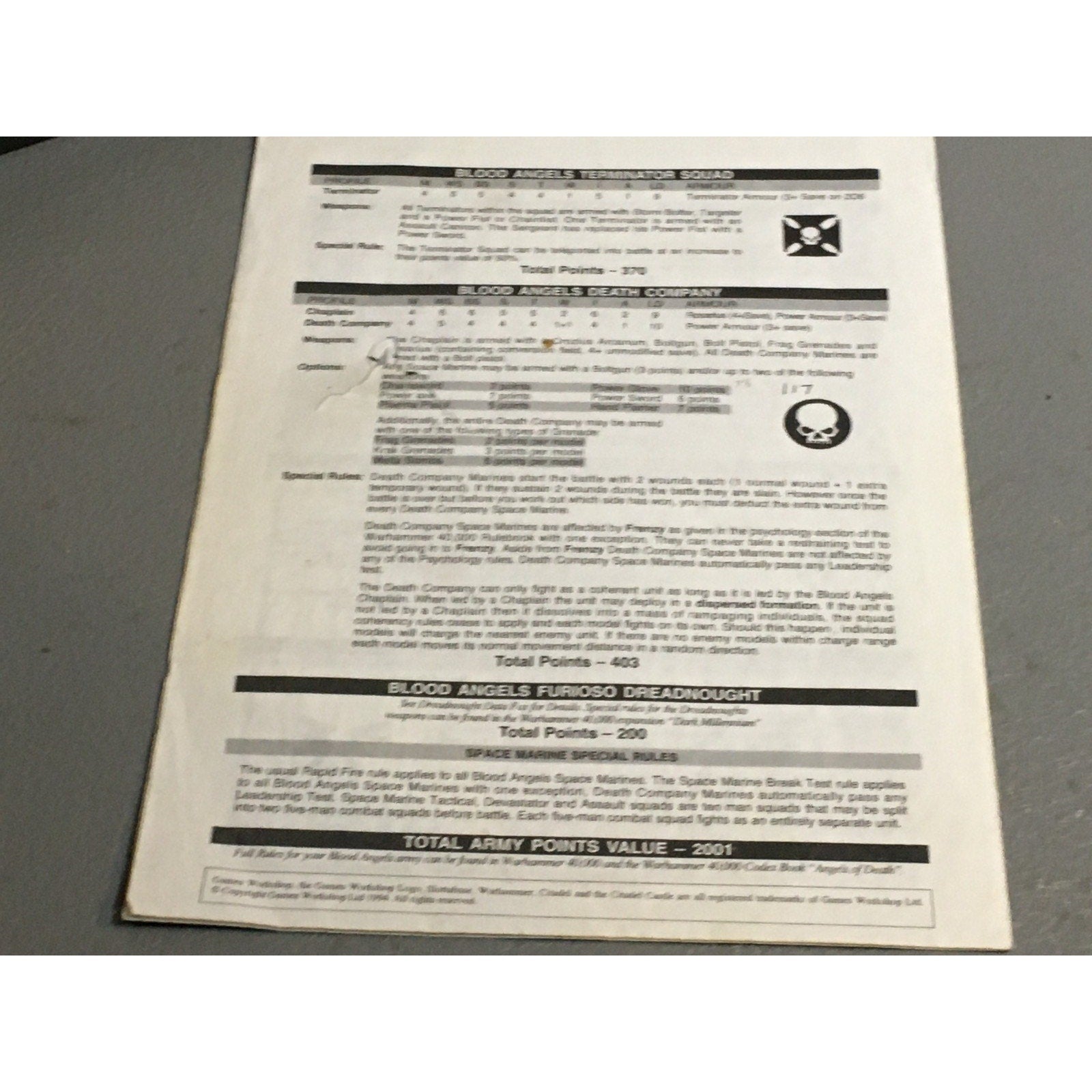 BOOK WARHAMMER 40K RANDOM REFERENCE WHITE DWARF EPIC? GW