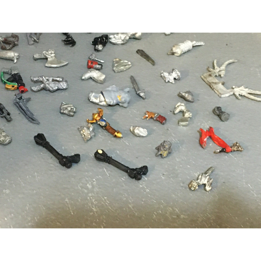 A32573 UNKNOWN MINIATURES ALL METAL BITS LOT WINGS ARM HEAD RPG TABLETOP