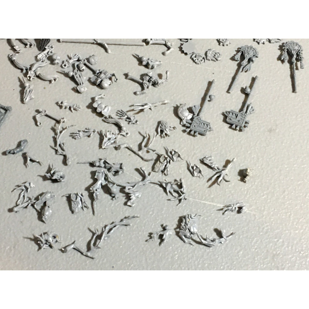 A20847 WARHAMMER FANTASY BITS LOT MIXED HIGH ELVES SKELETONS DRYADS ORCS