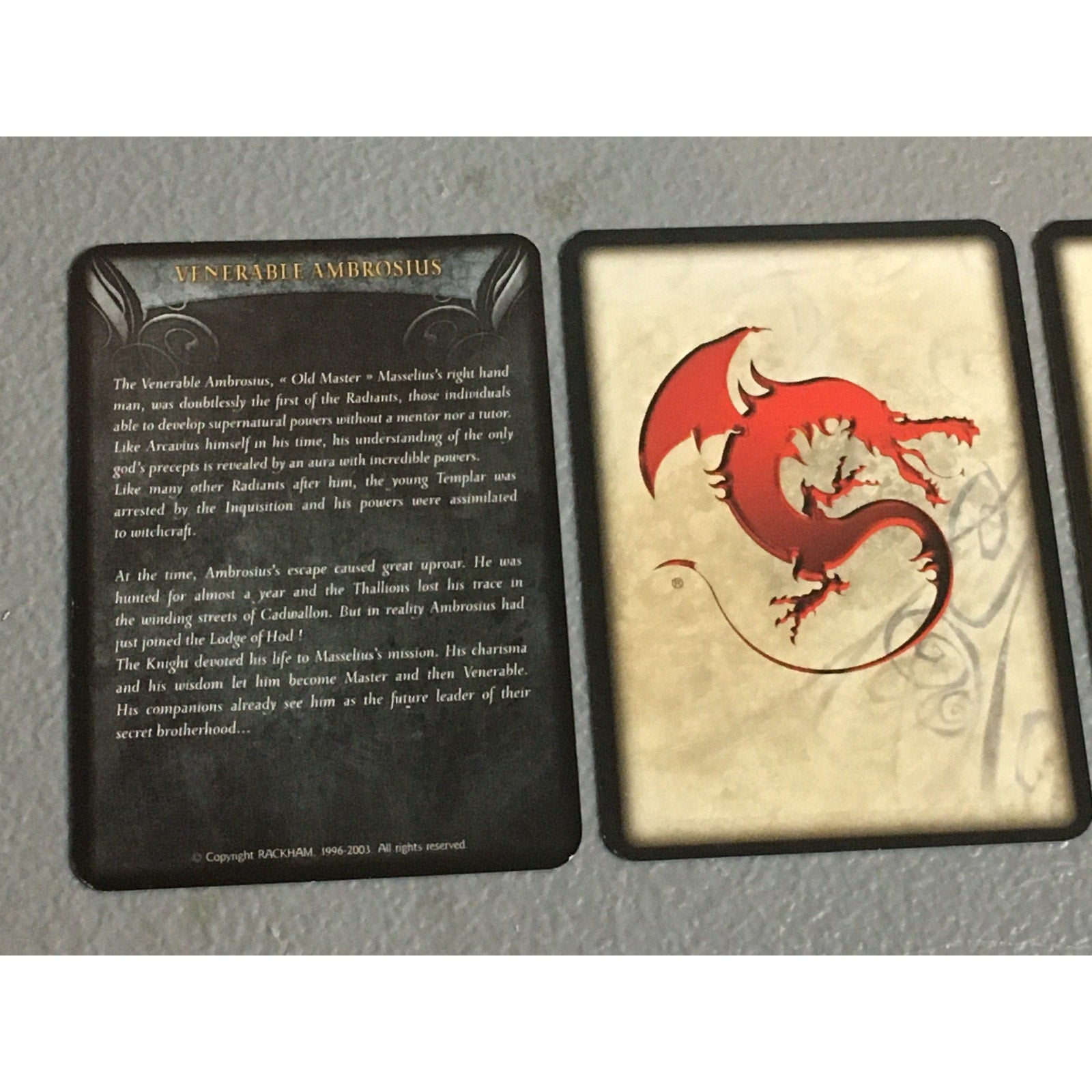 A32710 RACKHAM CONFRONTATION GRIFFINS VENERABLE AMBROSIUS METAL TABLETOP
