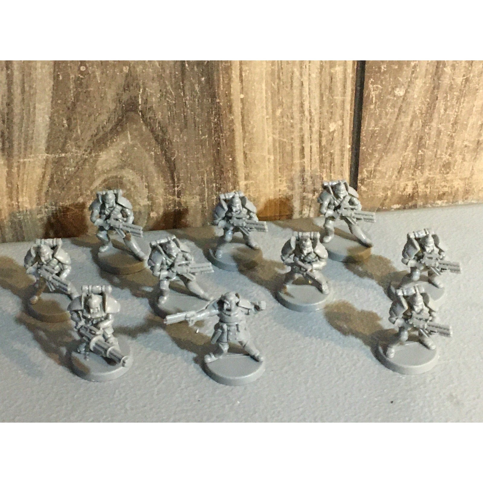 A30061 UNKNOWN TABLE TOP SCI-FI POWER ARMOR SOLDIERS 10 PK WAR GAMES