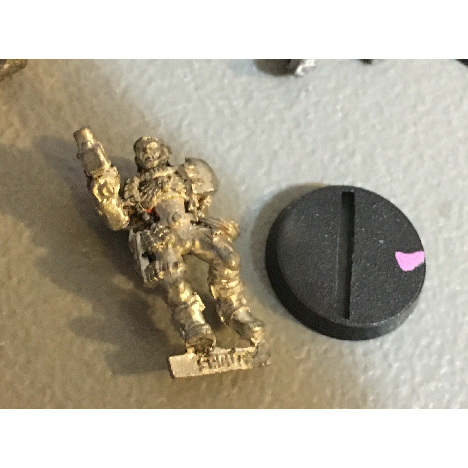 A33826 WARHAMMER 40K SPACE MARINES METAL SCOUT 4 PK 1 ARM CLIPPED GW