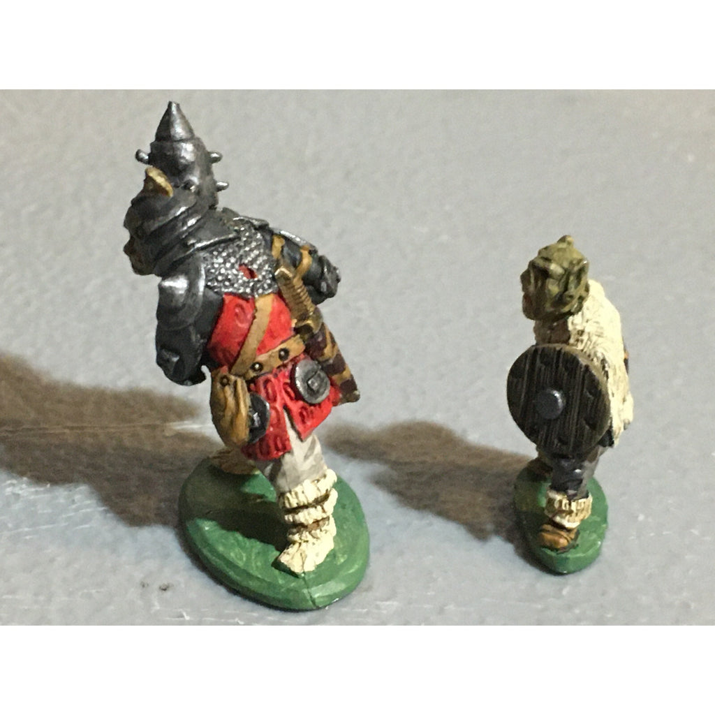 A10084 CITADEL PRE SLOTTA METAL RARE OOP ORC WARRIORS 2 PK WARHAMMER PAINTED