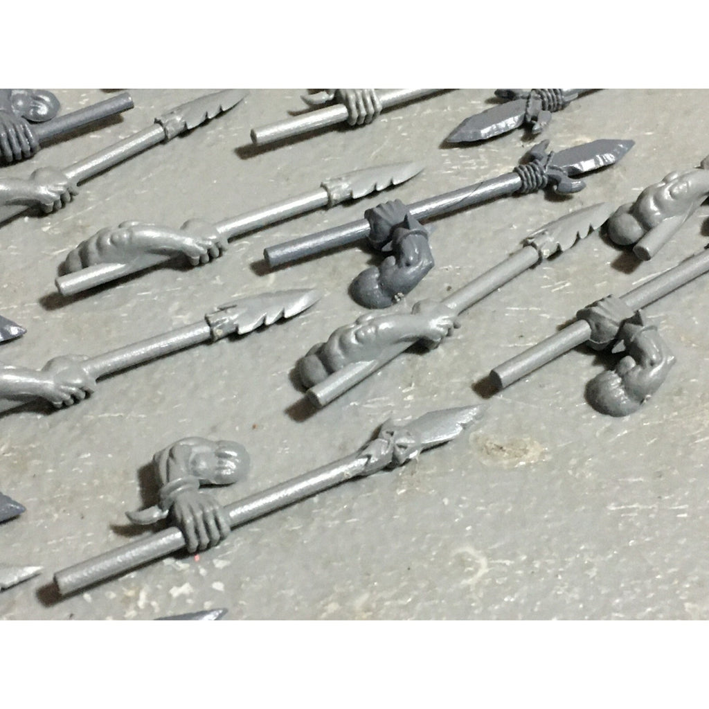 A22609 WARHAMMER FANTASY ORCS & GOBLINS BITS LOT ORC BOYZ SPEARS GAMES WORKSHOP