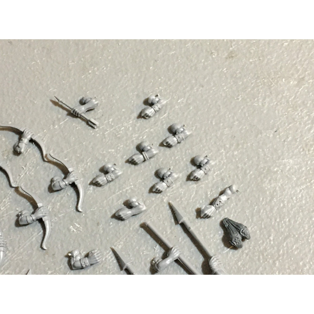 A23393 WARHAMMER FANTASY ORCS & GOBLINS BITS LOT WOLF RIDERS ARMS GW