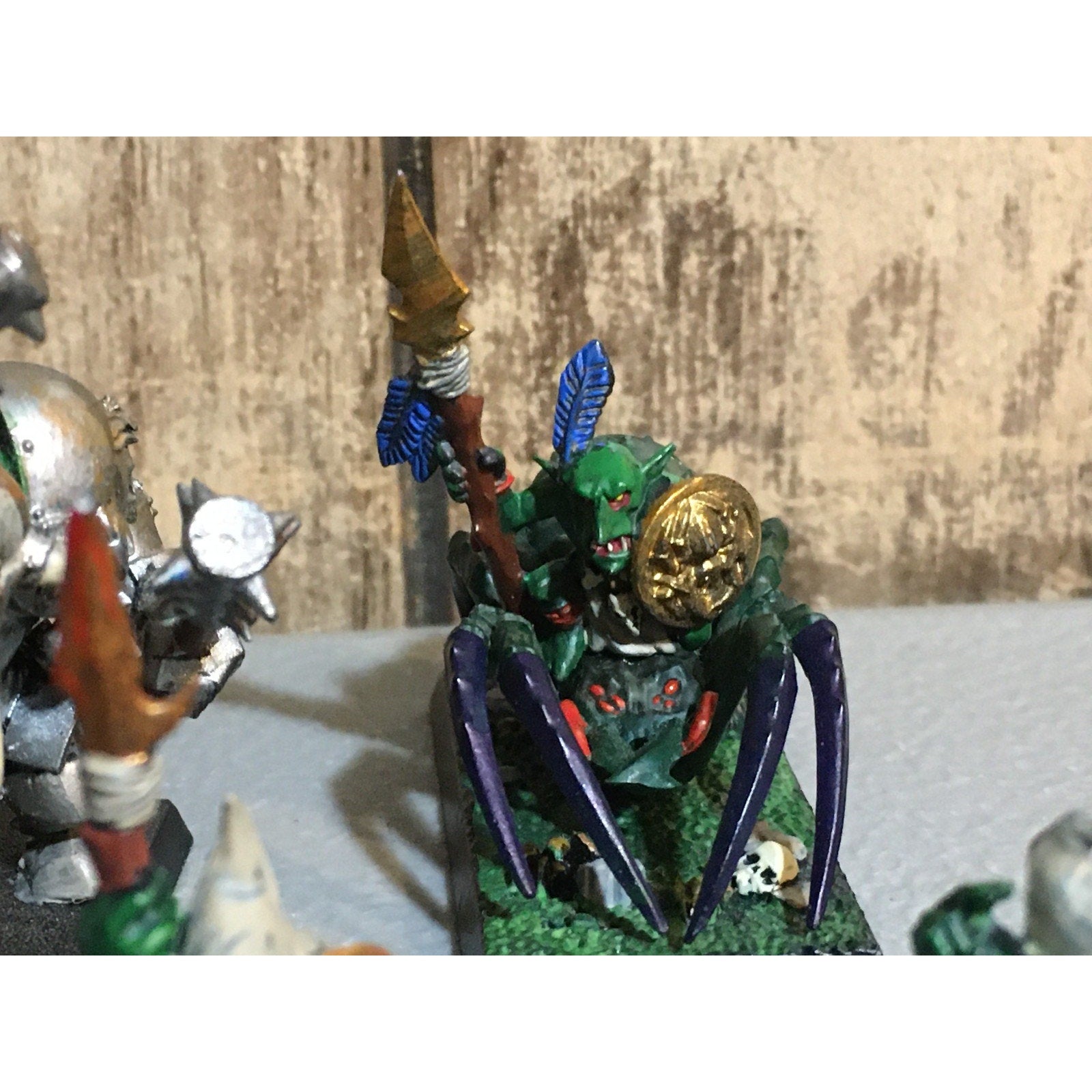 A32511 WARHAMMER FANTASY ORCS & GOBLINS MIX NIGHT FOREST SPIDER BLACK PAINT GW