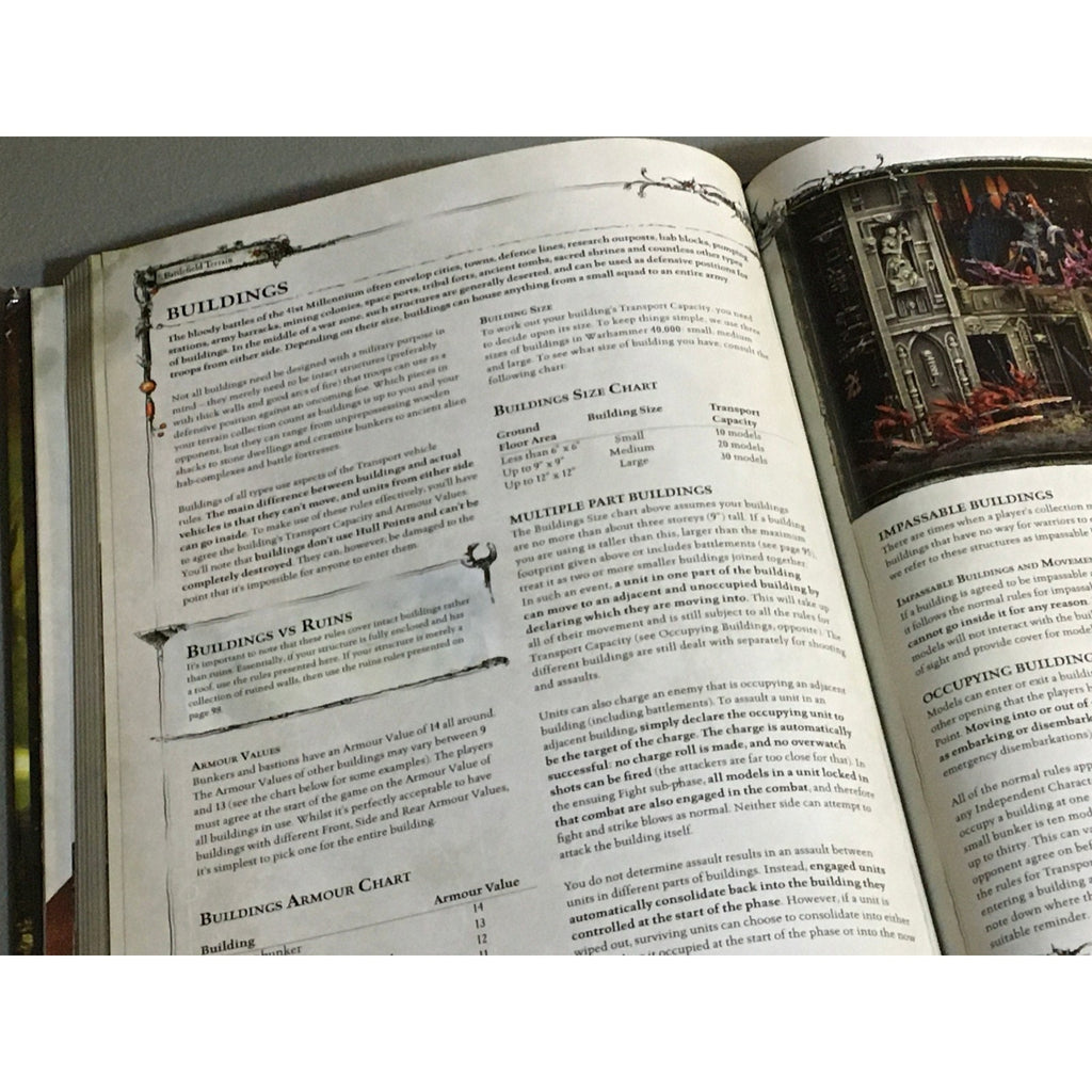 BOOK WARHAMMER 40K GRIM DARKNESS 6TH ED CORE RULE BOOK USED HB HARDBACK