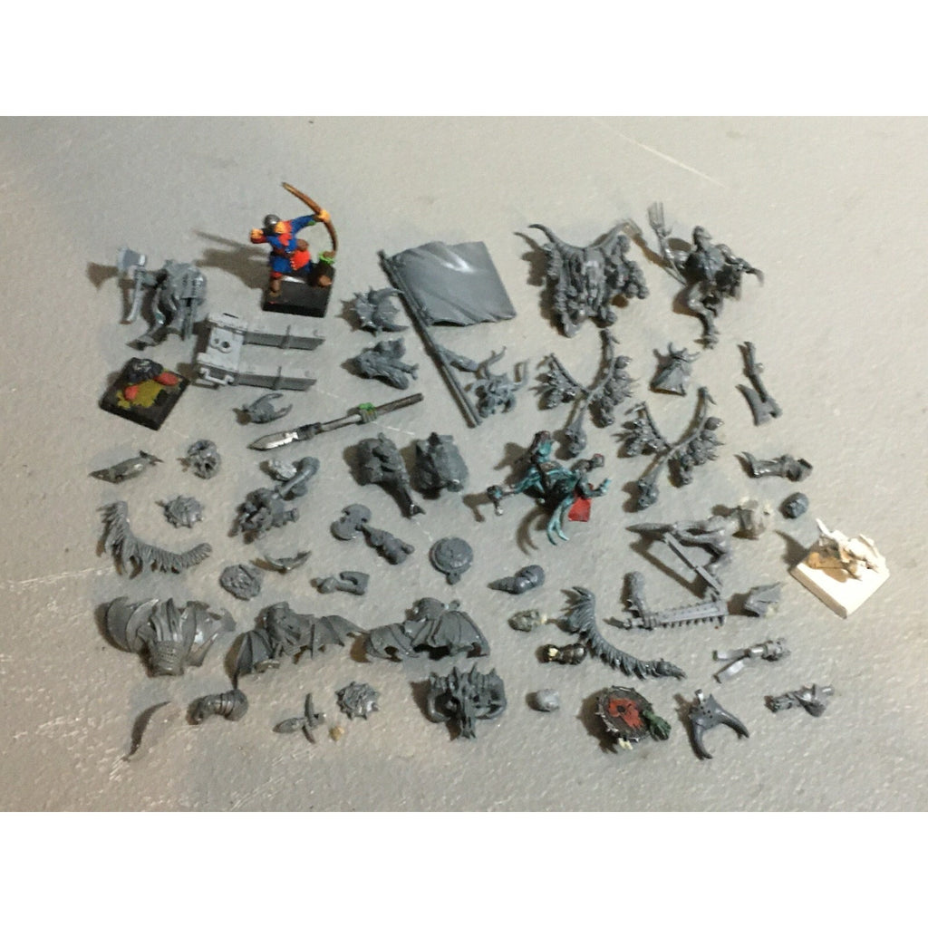 A20140 WARHAMMER AOS FANTASY BITS LOT ORCS EMPIRE CHAOS LIZARDMEN OGRE