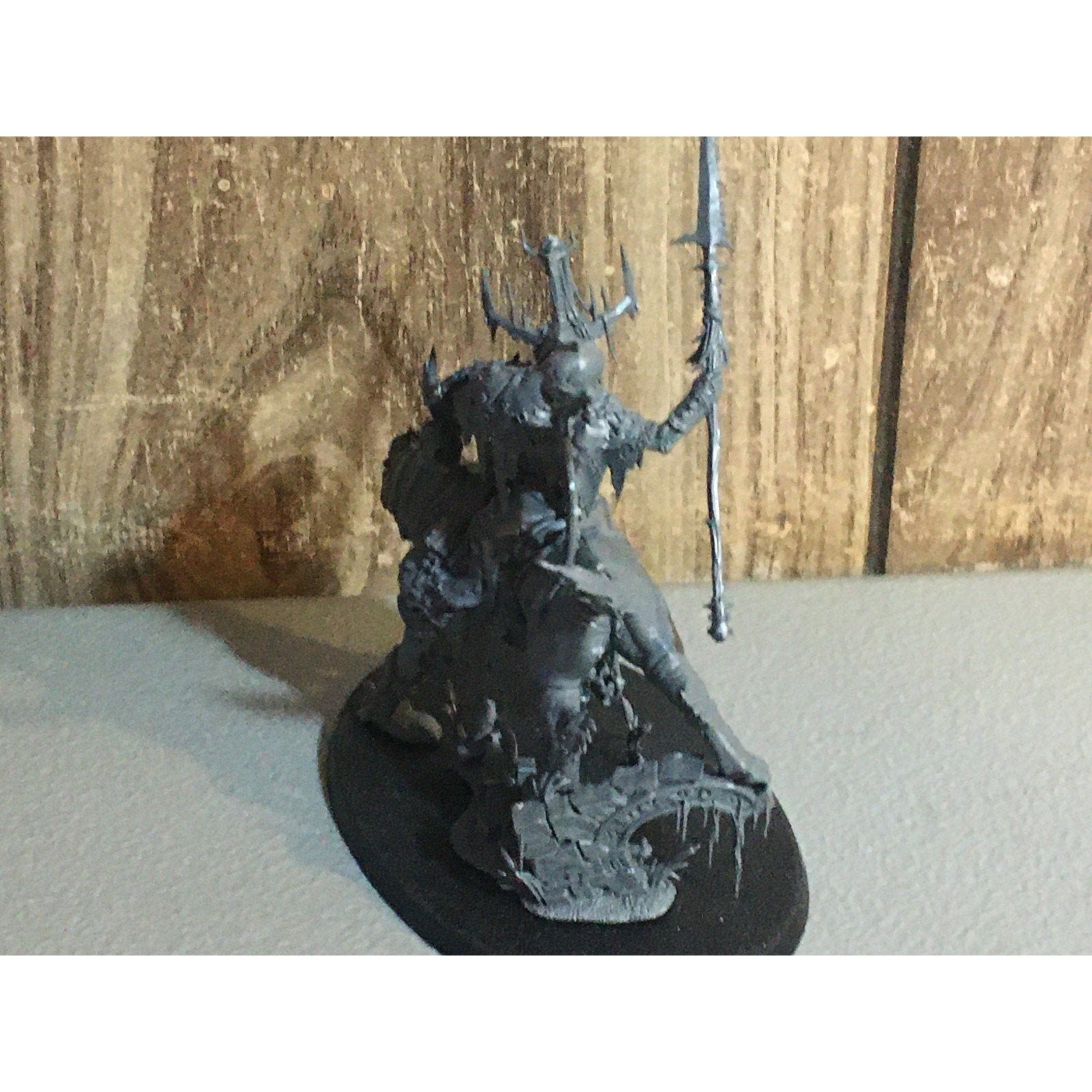 SA34023 WARHAMMER AOS SIGMAR ORRUK WARCLANS KRULEBOYZ KILLABOSS ON GNASHTOOF