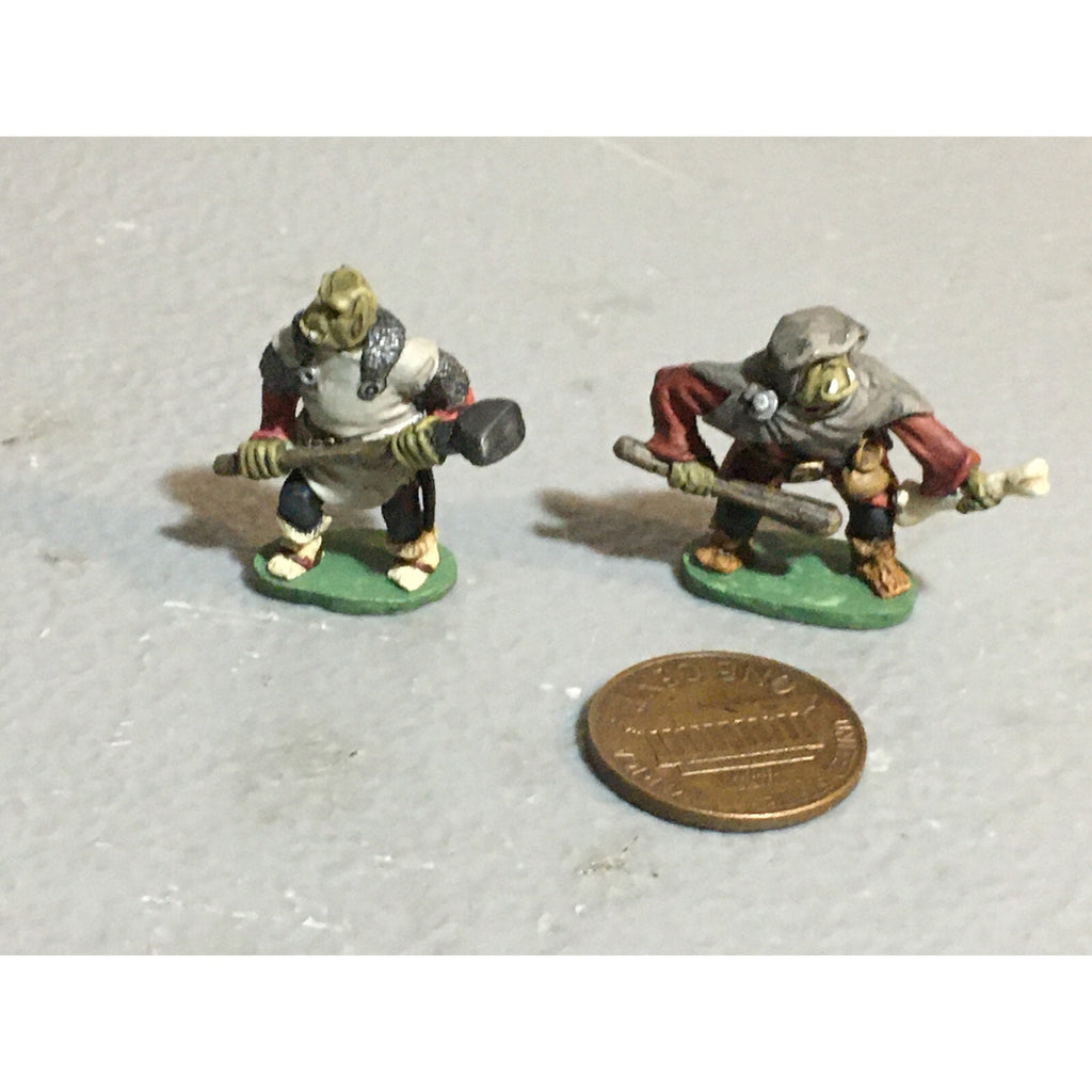 A10095 CITADEL PRE SLOTTA METAL RARE OOP ORC WARRIORS 2 PK WARHAMMER PAINTED
