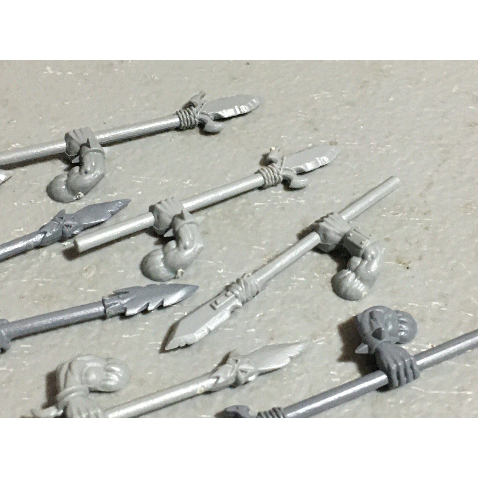 A22609 WARHAMMER FANTASY ORCS & GOBLINS BITS LOT ORC BOYZ SPEARS GAMES WORKSHOP