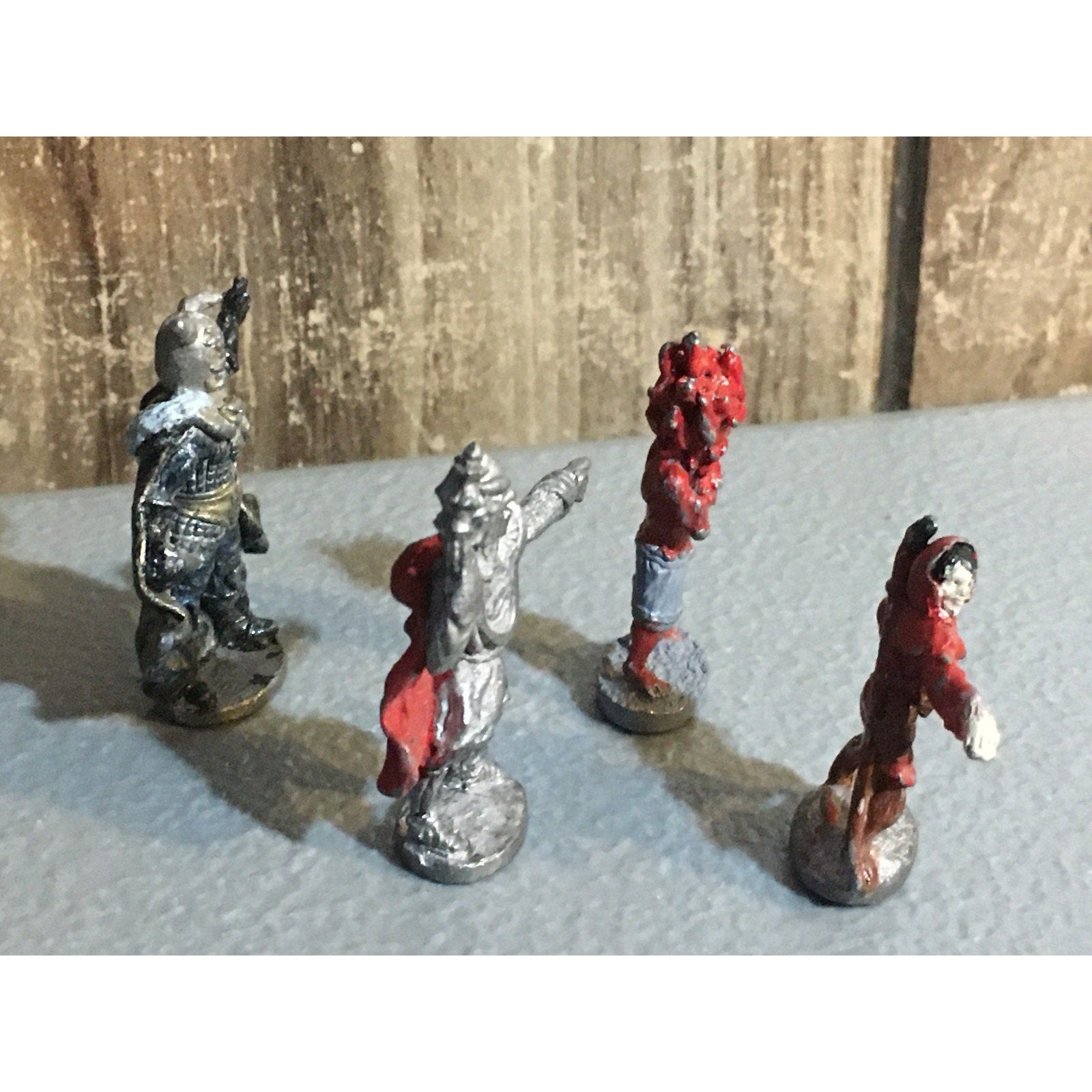 A32862 TSR METAL MINIATURES UNKNOWN HUMAN 4 PK KNIGHT NINJA WARRIOR