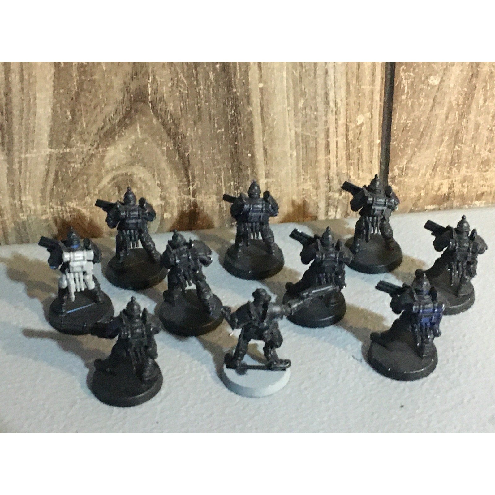 A30059 UNKNOWN TABLE TOP SCI-FI POWER ARMOR SOLDIERS 10 PK WAR GAMES