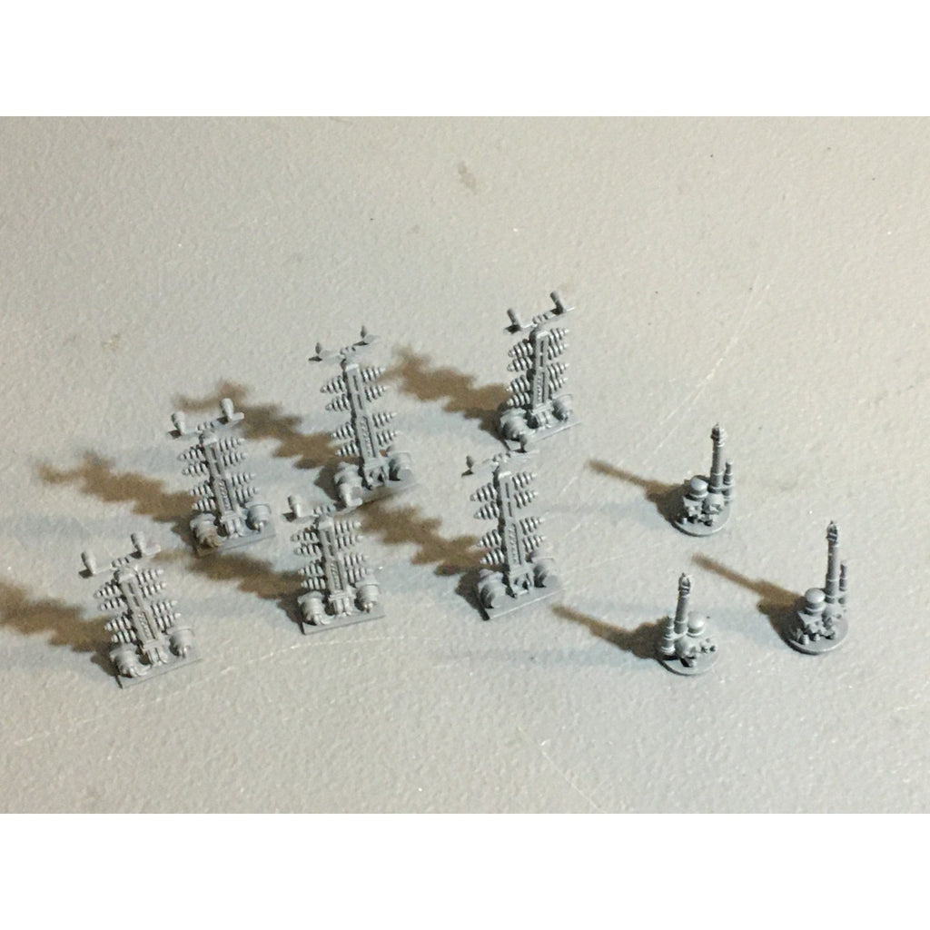 A24507 WARHAMMER 40K SPACE MARINES ENERGY PYLONS 6X + 3 TELEPORT BEACONS GW