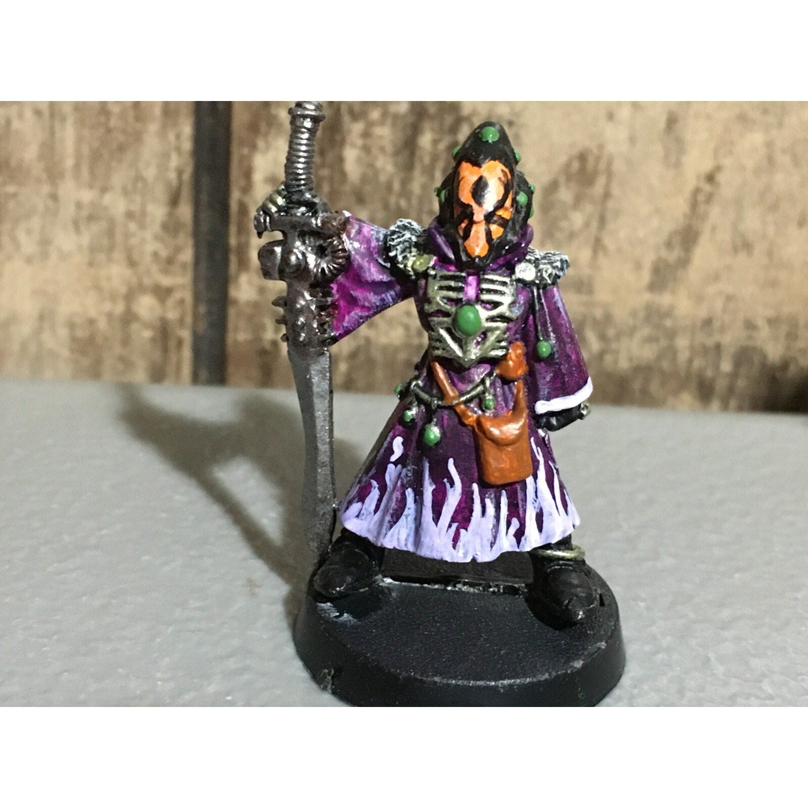 A19674 WARHAMMER 40K ELDAR CRAFTWORLDS METAL WARLOCK W SWORD OOP PAINTED
