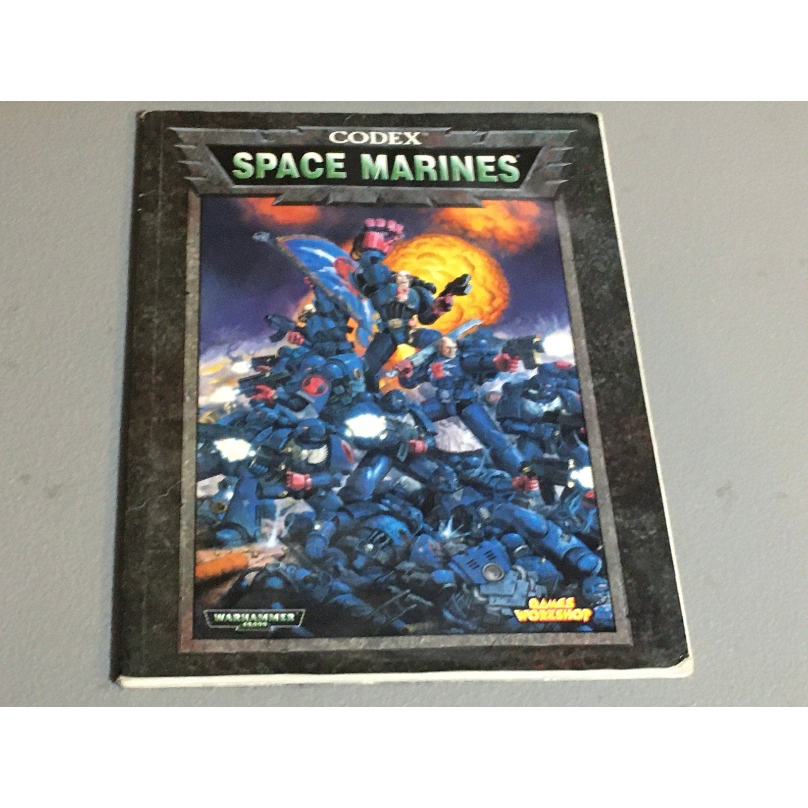 BOOK GAMES WORKSHOP WARHAMMER 40K 1998 CODEX SPACE MARINES SB USED PLAYED
