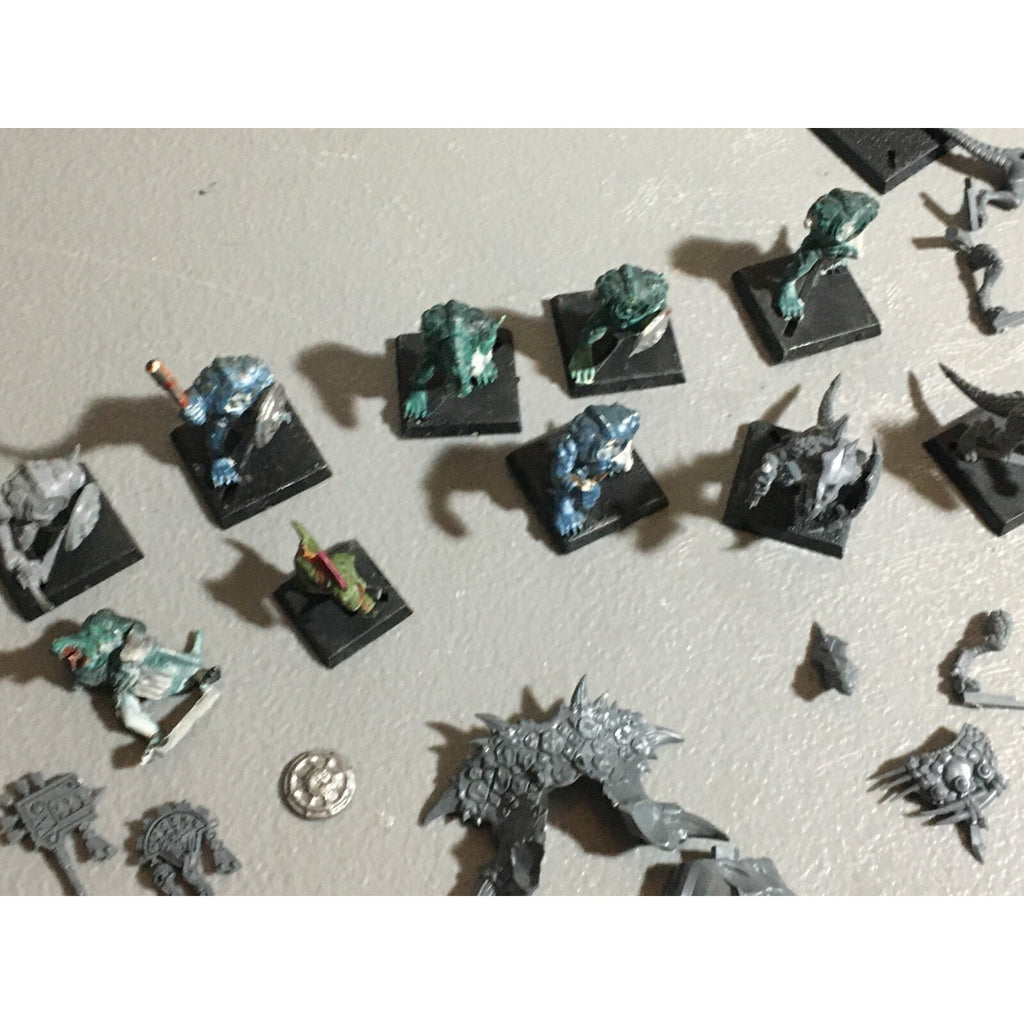 A22064 WARHAMMER FANTASY LIZARDMEN BITS & INCOMPLETET LOT SAURUS GAMES WORKSHOP