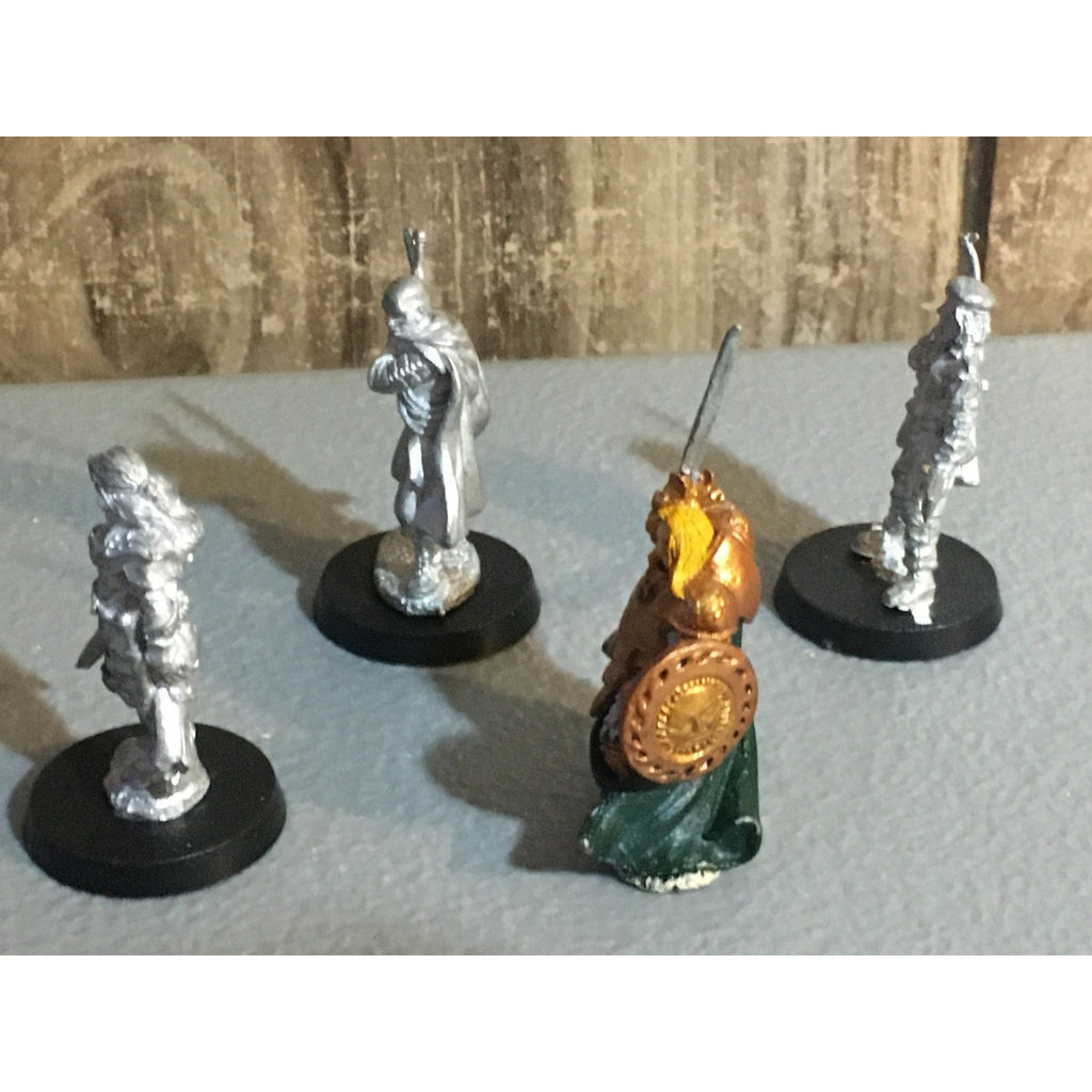 A32861 UNKNOWN METAL MINIATURES HUMAN 4 PK ADVENTURER WARRIOR SCOUT