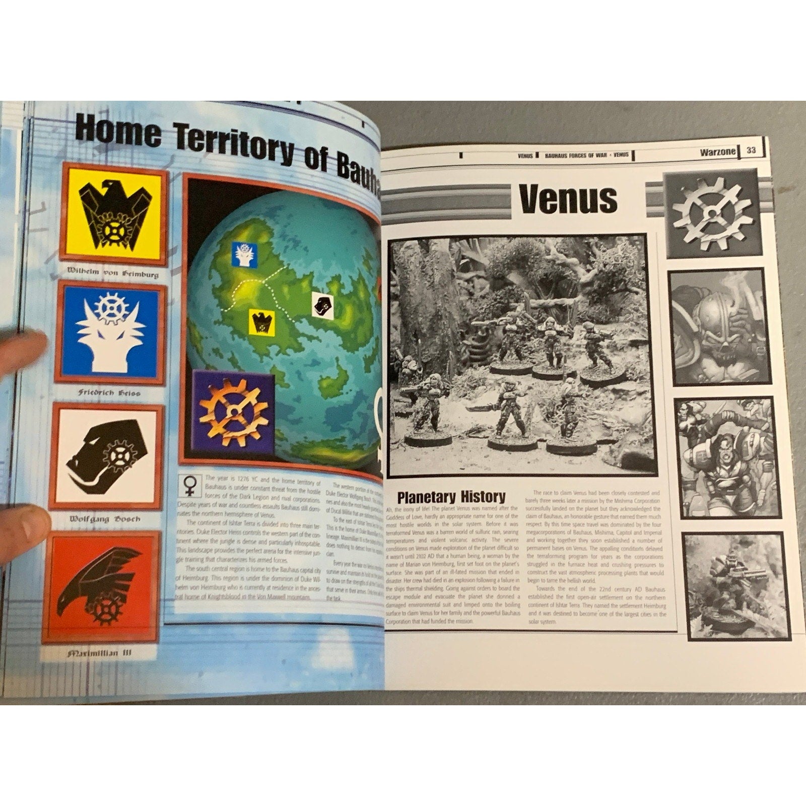 A31652 WARZONE MUTANT CHRON HHG ARMY BOOK PLAYED VENUS BAUHAUS FORCES OF WAR