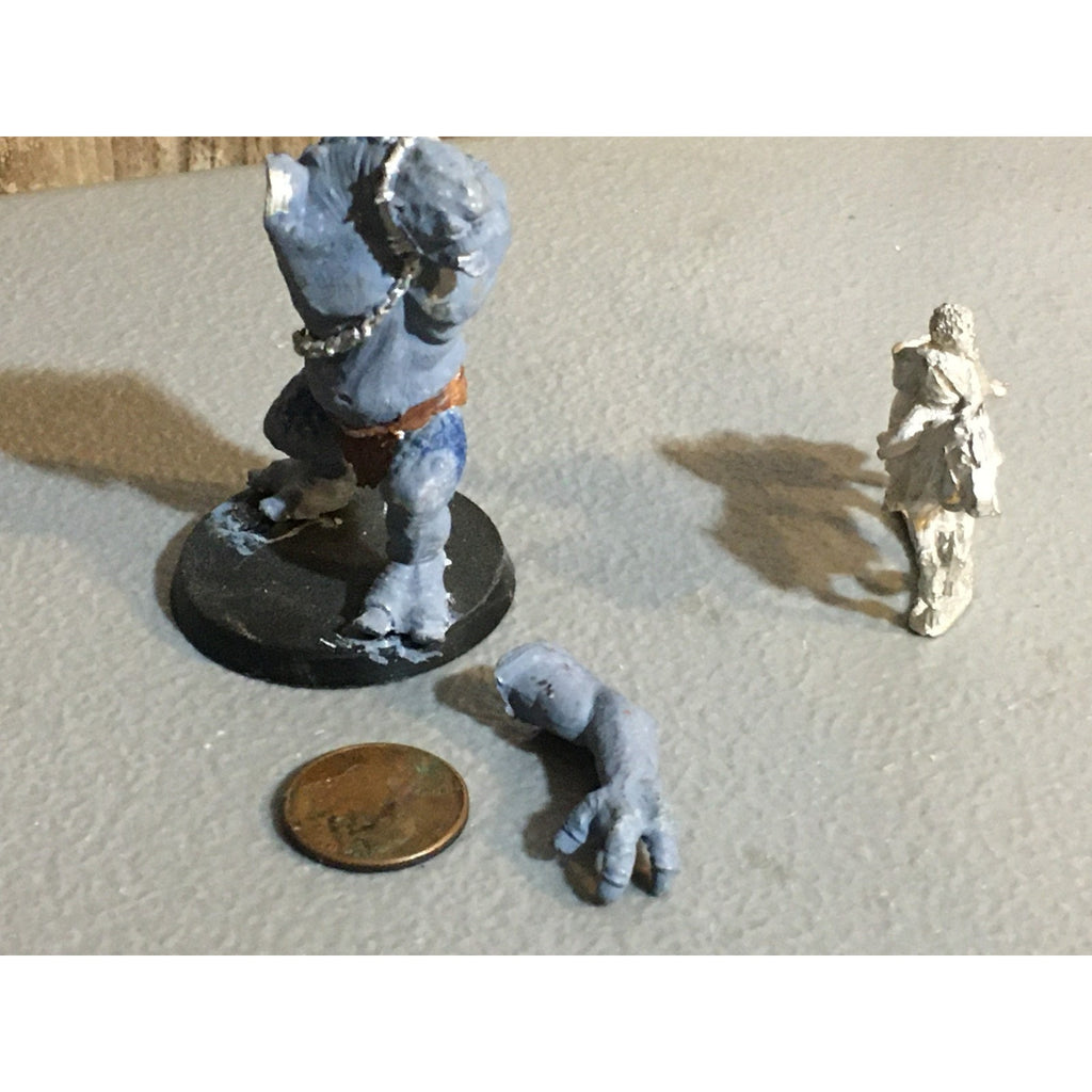 A34031 LOTR LORD OF THE RINGS GAMES WORKSHOP METAL CAVE TROLL & HOBBIT PONY INC