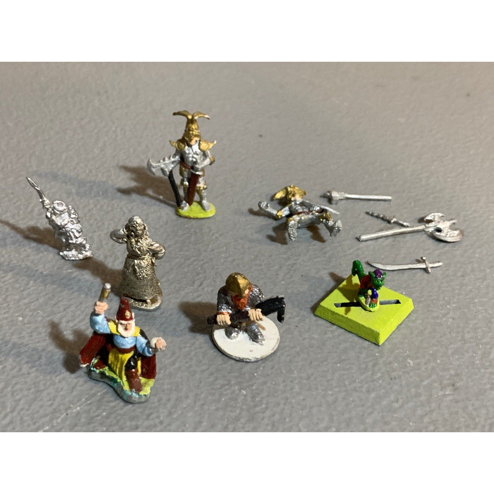 A29183 RAL PARTHA WARRIORS LOT WIZARD DWARF FEMALE KNIGHT METAL MINIATURES