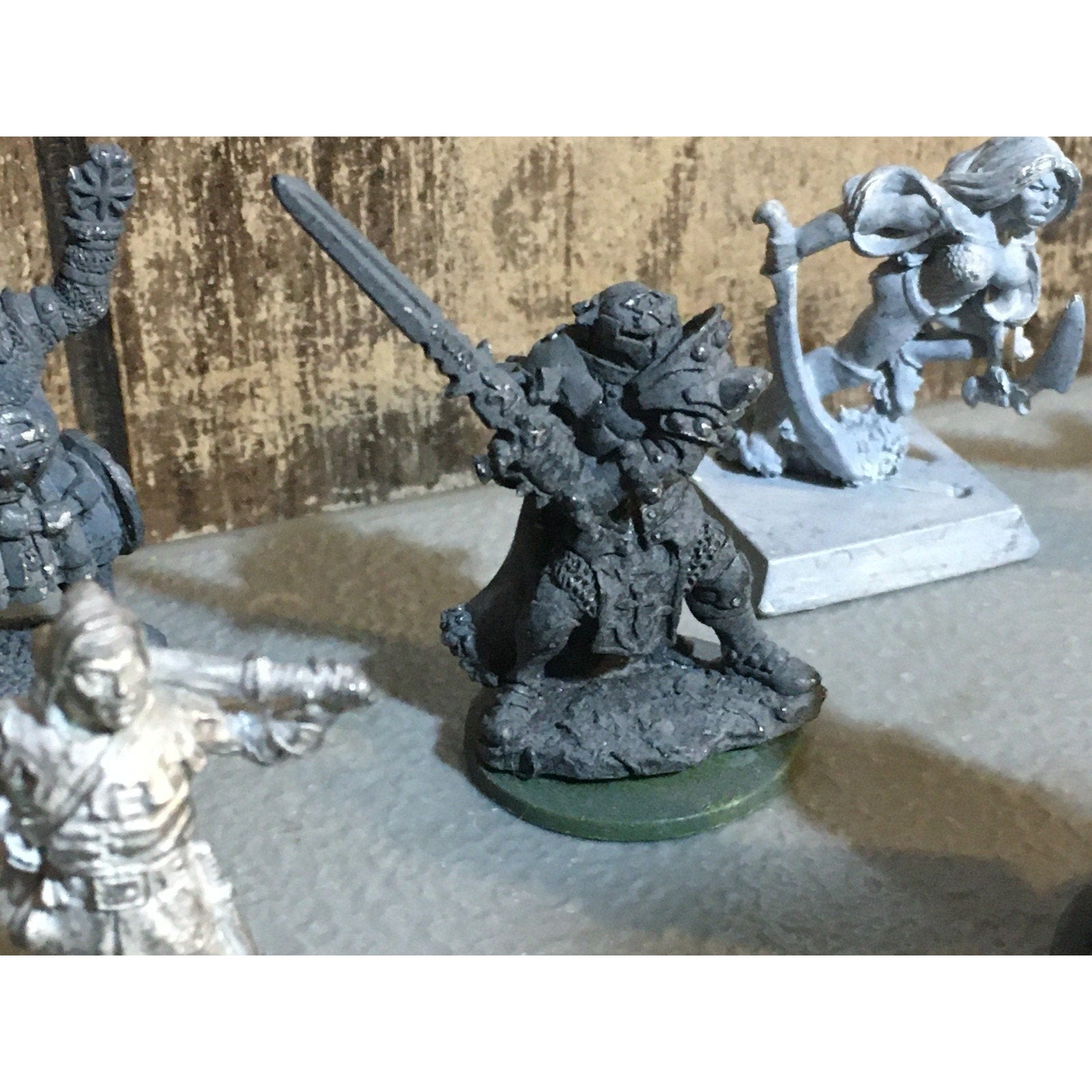 A34019 UNKNOWN METAL MINIATURES MIXED HUMANS SOLDIER WARRIOR