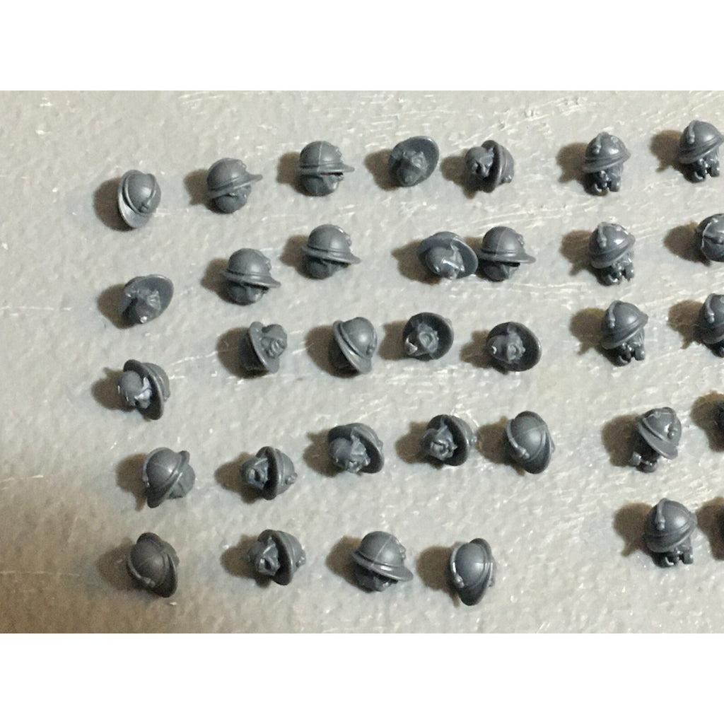 A23032 WARGAMES ATLANTIC HEADS FRENCH ADRIAN HELMET & GASMASK MM BITS LOT MINIS